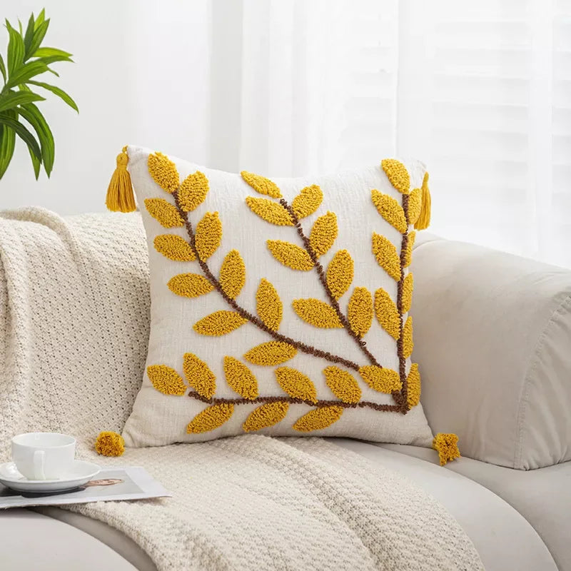 Bohemian Moroccan Leaf Velvet Pillowcase – Stylish Home Decor - DSARD