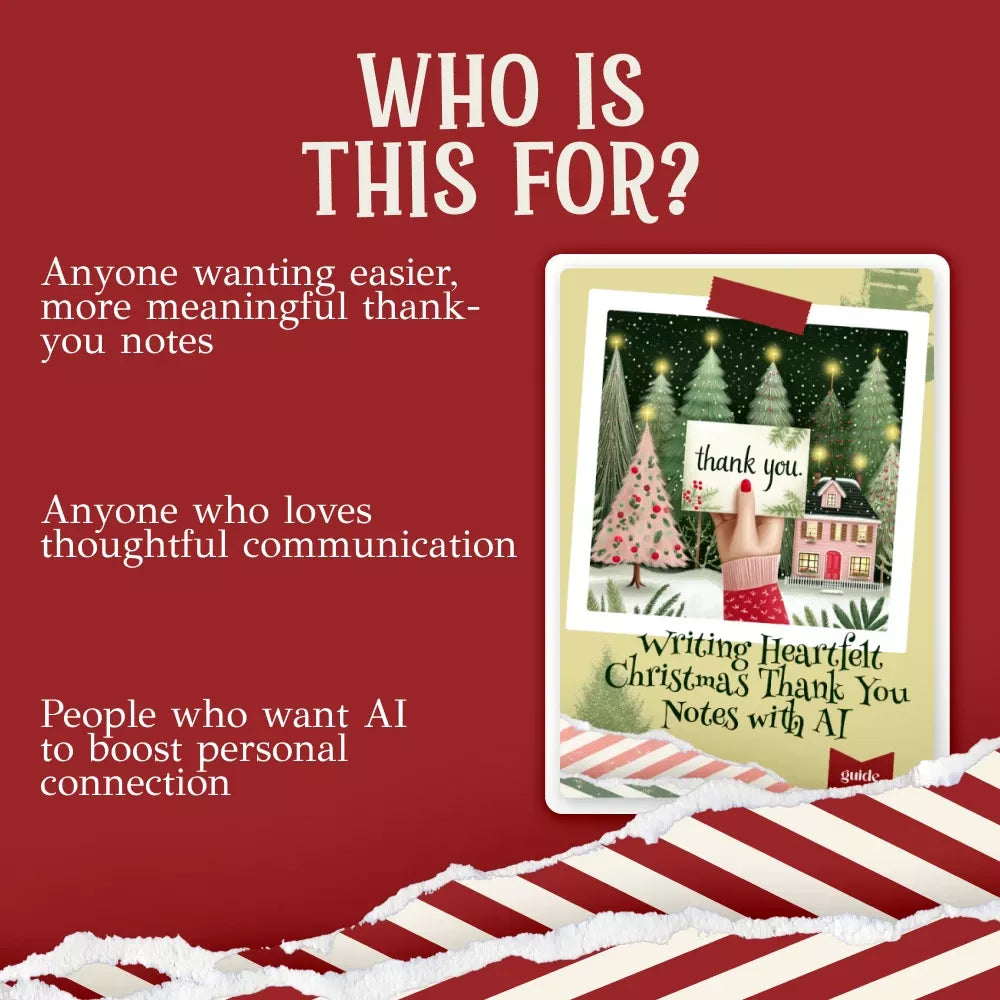 Writing Heartfelt Christmas Thank You Notes with AI | Holiday Gratitude Guide | How to Use AI to Write Christmas Thank You Notes | Festive Digital Download - DSARD