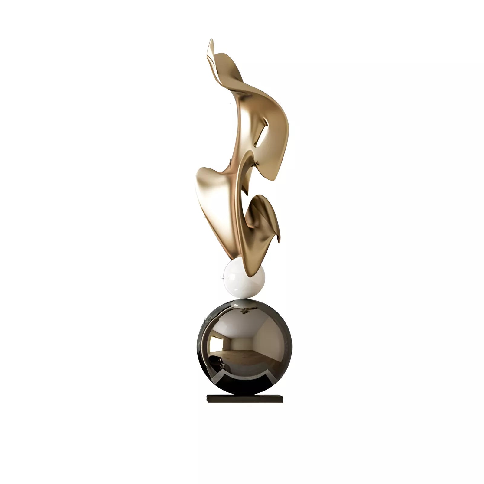 Modern Electroplated Abstract Art Sculpture