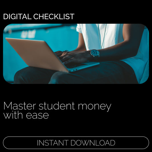 Uni Money Master Checklist | Student Budget Planner & Guide on how to save money as a uni student | Digital Download