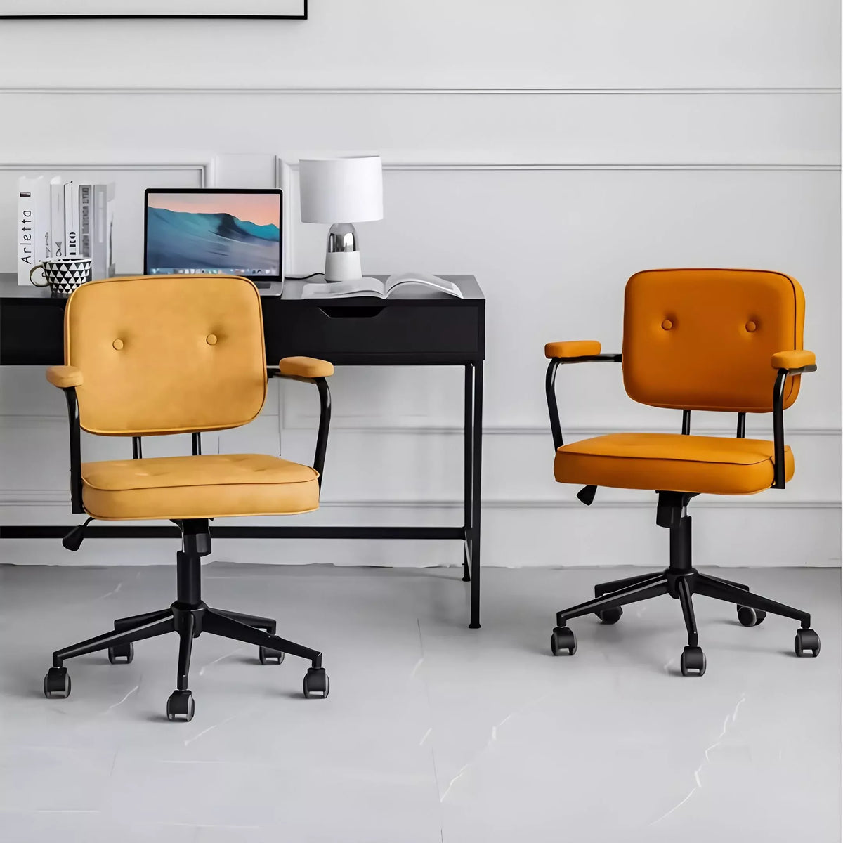 Compact Swivel Office Chair with Armrests - DSARD - DSARD
