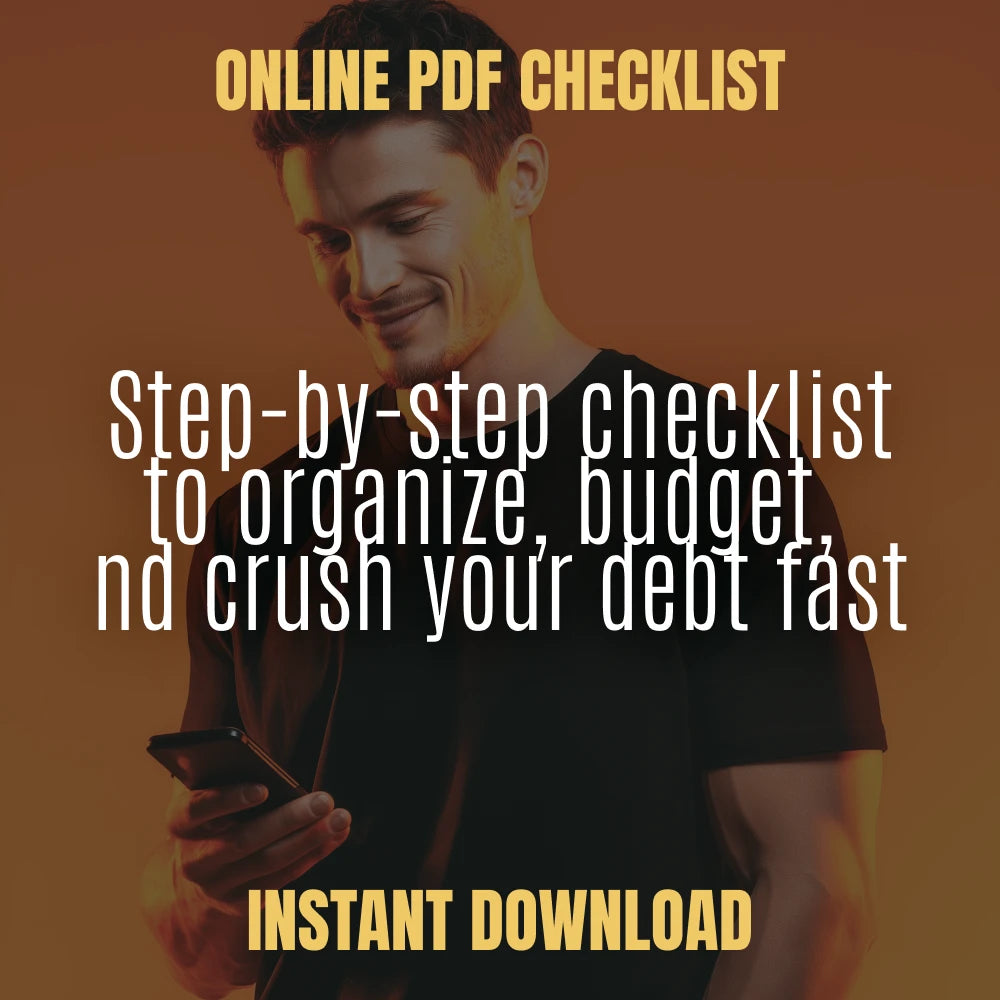 Your Step-by-Step Checklist to Crush Debt Fast | Printable Debt Repayment Plan Guide for Financial Freedom | Budgeting & Money Management Checklist
