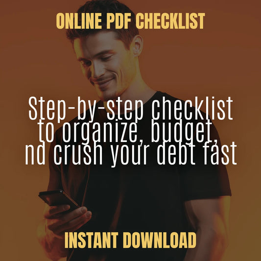 Your Step-by-Step Checklist to Crush Debt Fast | Printable Debt Repayment Plan Guide for Financial Freedom | Budgeting & Money Management Checklist