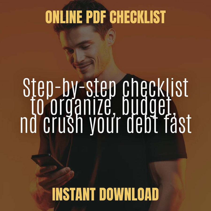 Your Step-by-Step Checklist to Crush Debt Fast | Printable Debt Repayment Plan Guide for Financial Freedom | Budgeting & Money Management Checklist