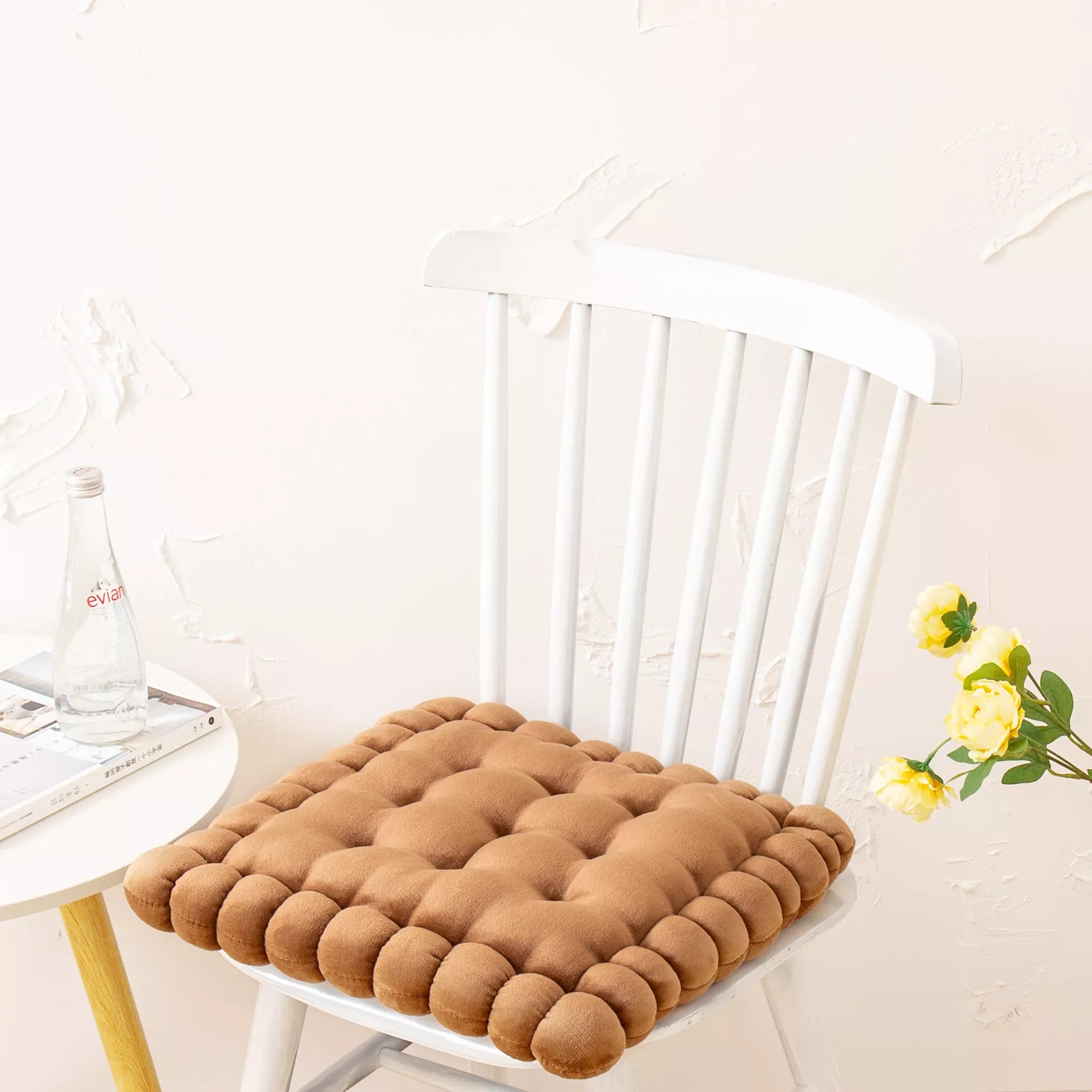 Plush Seat Pad Square Back Cushion 16″x17″ Office Chair Cushion for Living Room Sofa