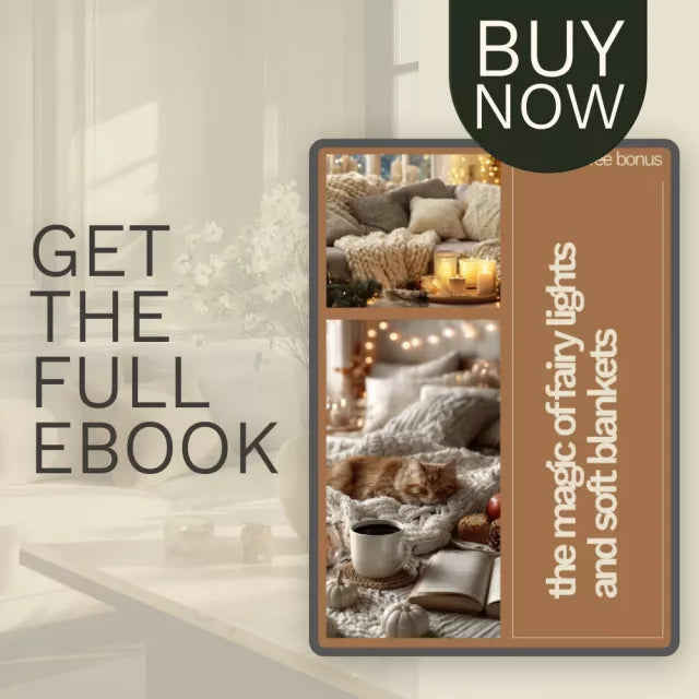 The Magic of Fairy Lights and Soft Blankets – Cozy Living eBook, Fairy Lights Guide, Soft Blankets Styling, Cozy Corners & Mindfulness Digital Download