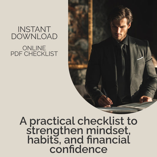 Your Money-Mindedness Action Checklist | Money-Mindedness Growth Guide, Financial Mindset Reset, Goal-Setting & Budgeting Printable Checklist for Intentional Wealth
