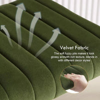 Modern Counter Height Velvet Back Bar Stools with Metal Legs, Set of 2 - DSARD