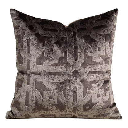 Luxury Autumn Gold Brown Cushion Cover 18x18in Suede Pillow Case