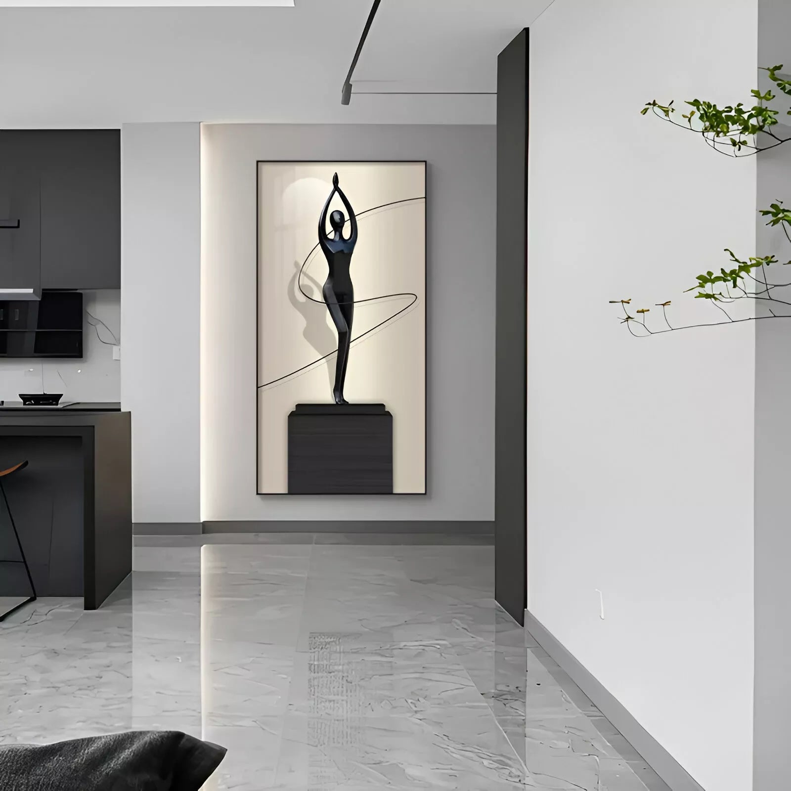 Modern Abstract LED Figure Wall Lamp – Luminous Art for Home Decor