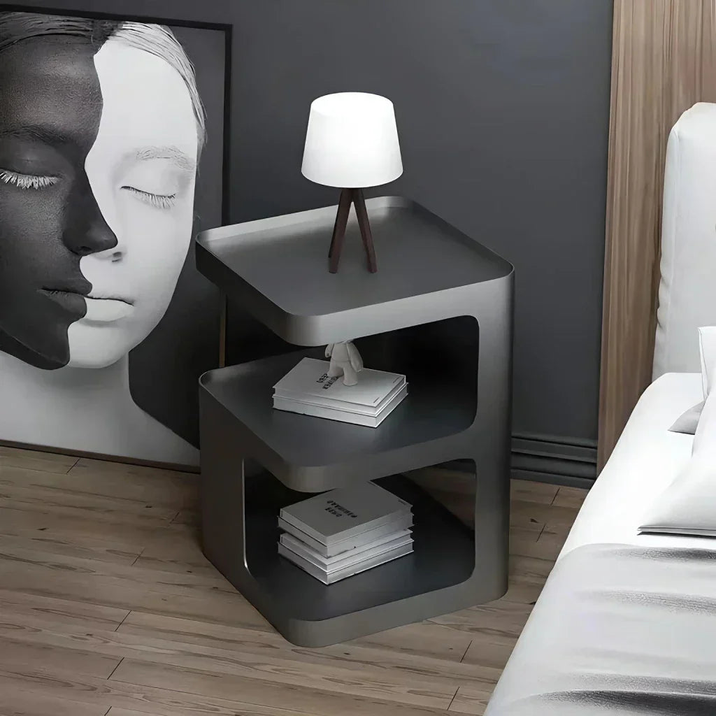 Geometric Metal Coffee Table – Modern Minimalist Living Room