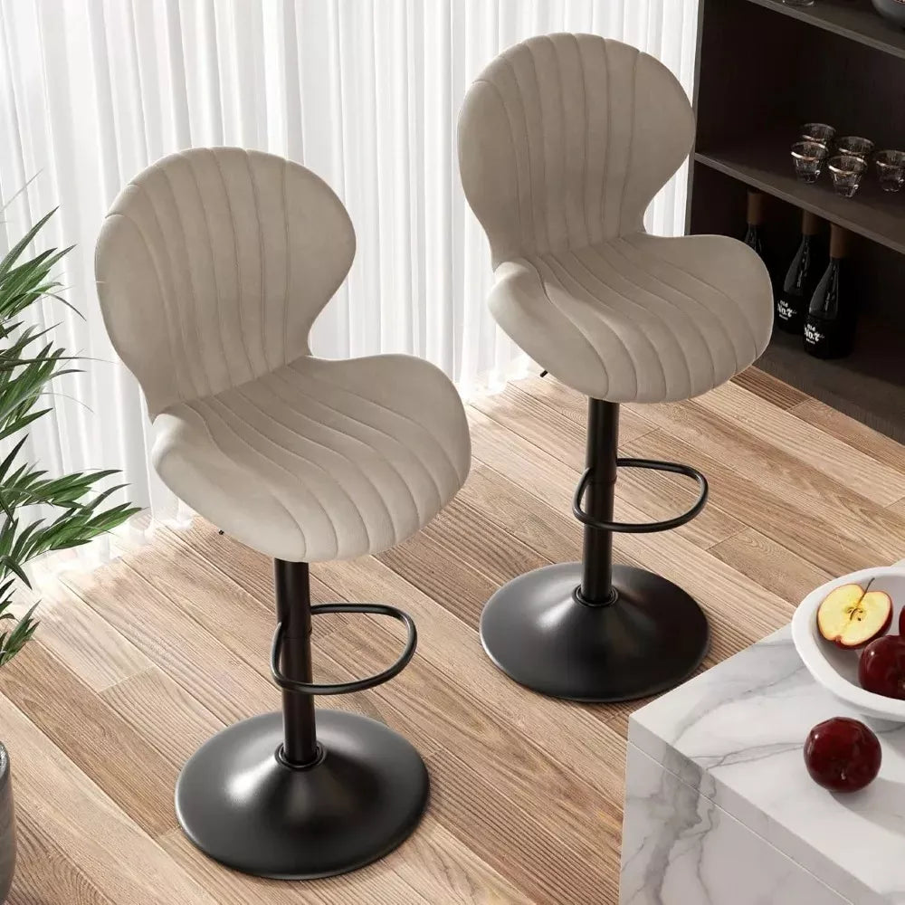 Modern Swivel Bar Stools Set with High Backrest - DSARD