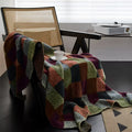 Cozy Retro Knitted Check Blanket – Soft Warm Bed & Sofa Throw - DSARD