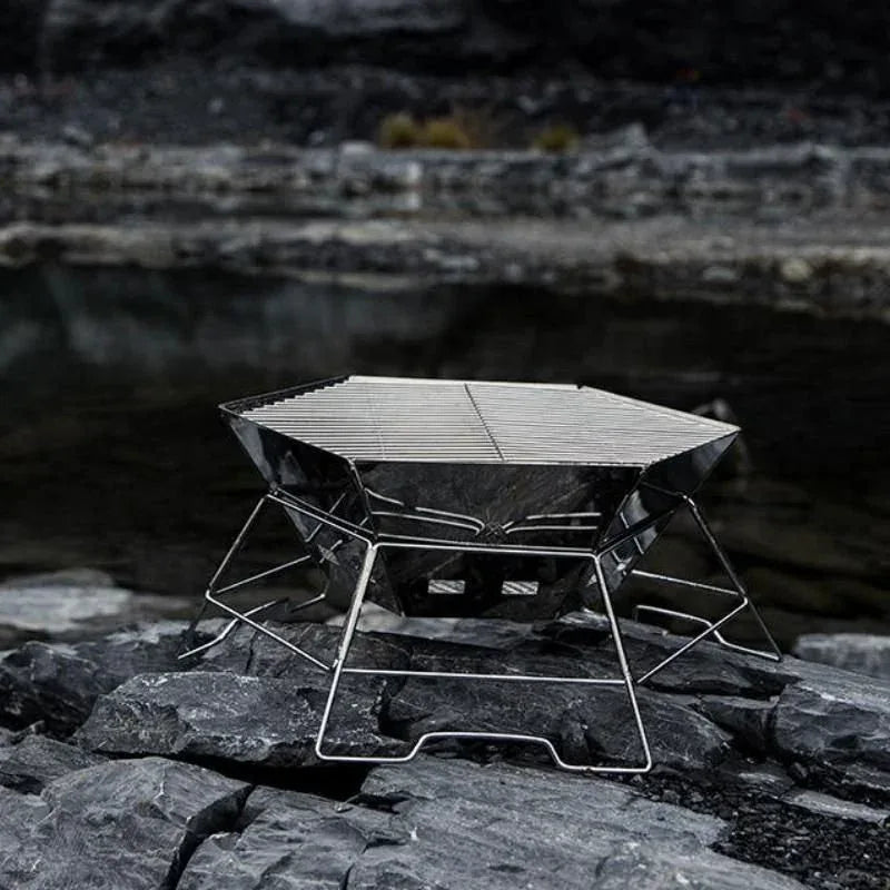 DSARD Portable Stainless Steel Hexagonal BBQ Grill - DSARD