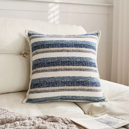 Three-Dimensional Striped Jacquard Decorative Pillow Cover 18×18 Inch