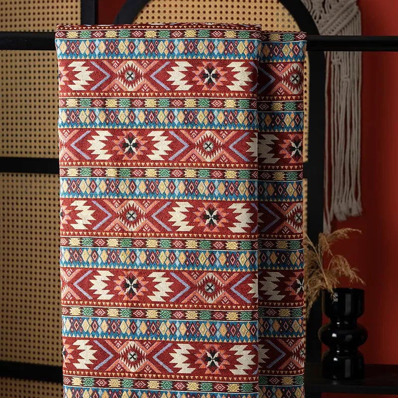 148x100cm Geometric Jacquard Fabric – Stylish DIY Home Decor - DSARD