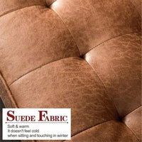 70″ Suede Leather Sofa with Tufted Design - DSARD - DSARD
