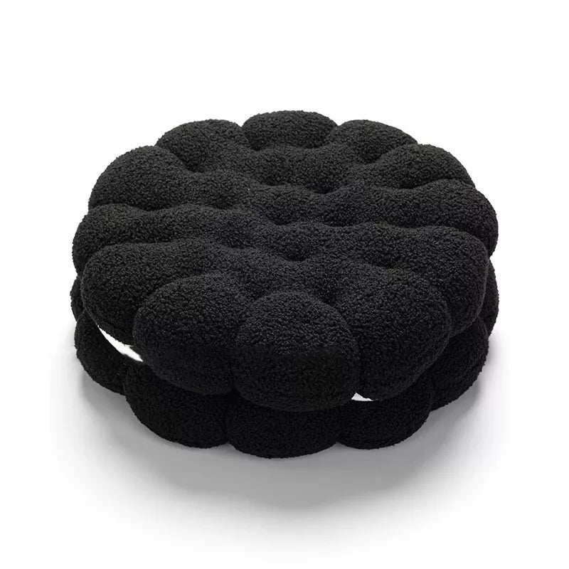 Round Sandwich Biscuit Sofa Pillow – Soft & Comfortable Cushion for Living Room or Bedroom