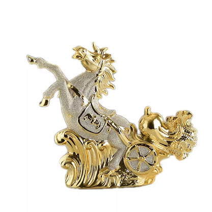 European-Style Ceramic Lucky Horse Ornament