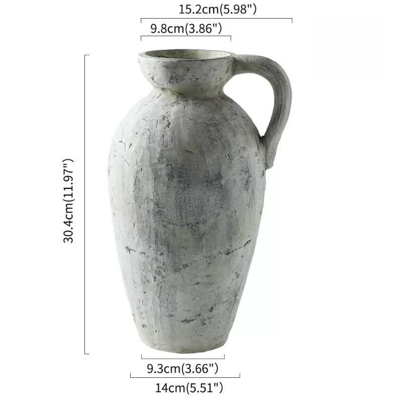 Vintage Handmade Ceramic Vase 12 Inch
