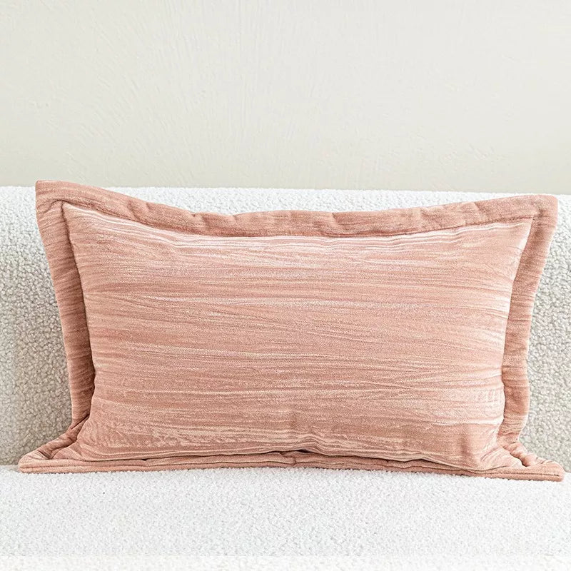 Luxury Pink & Blue Throw Pillow Covers – 12×20 / 18×18 Inch Decorative Cushion Covers