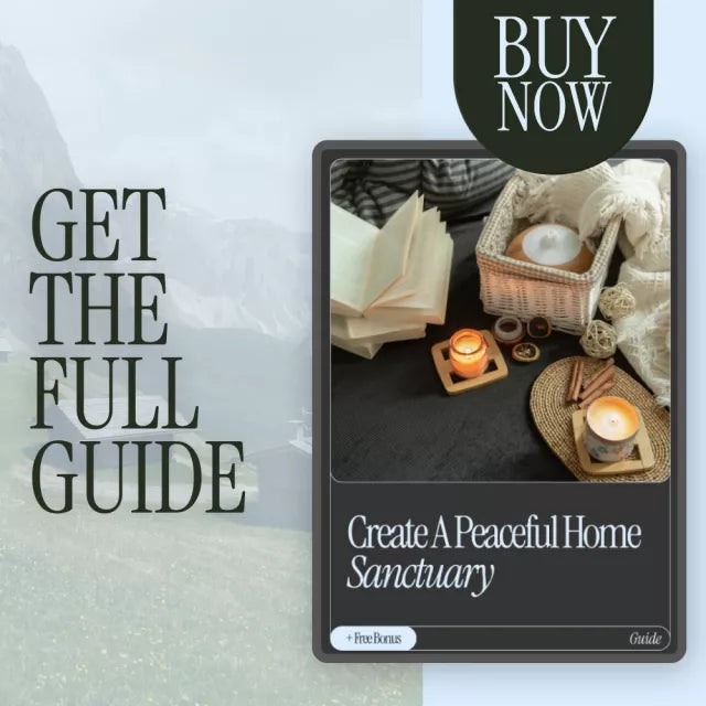 Create a Peaceful Home Sanctuary — Printable Home Calm Guide, Digital Decluttering Workbook, Stress Relief eBook, Mindful Living Checklist for a Cozy, Peaceful Home