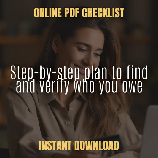 Who’s Got My Debt Checklist | Printable Step-by-Step Guide for How to Find Out What Collection Agency I Owe and Rebuild Credit Confidence