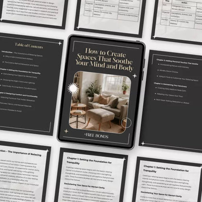 How to Create Spaces That Soothe Your Mind and Body | Digital Guide for Home Wellness, Interior Harmony & Tips for Creating Relaxing Spaces