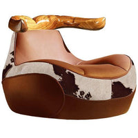 Ebony Wood Leather Chair - DSARD - DSARD