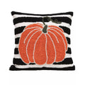 Geometric Tufted Pumpkin Throw Pillow Cover 18x18in – Autumn Harvest Accent Cushion