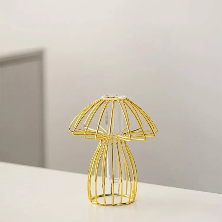 Elegant Gold Glass Flower Vase - DSARD