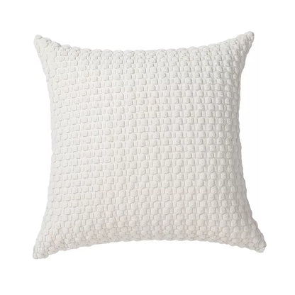 Modern Velvet Pillowcase with 3D Bubble Plush Wrap – Solid Color Cushion Cover