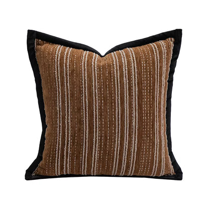 Soft Chenille Striped Pillowcase – Stylish Home Accessory