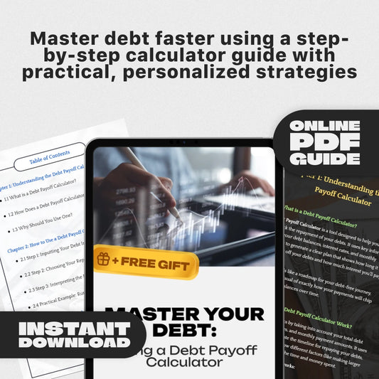 Master Your Debt: Using a Debt Payoff Calculator | Printable Financial Guide | Debt Payoff Planner | Digital Download eBook for Budgeting & Finance