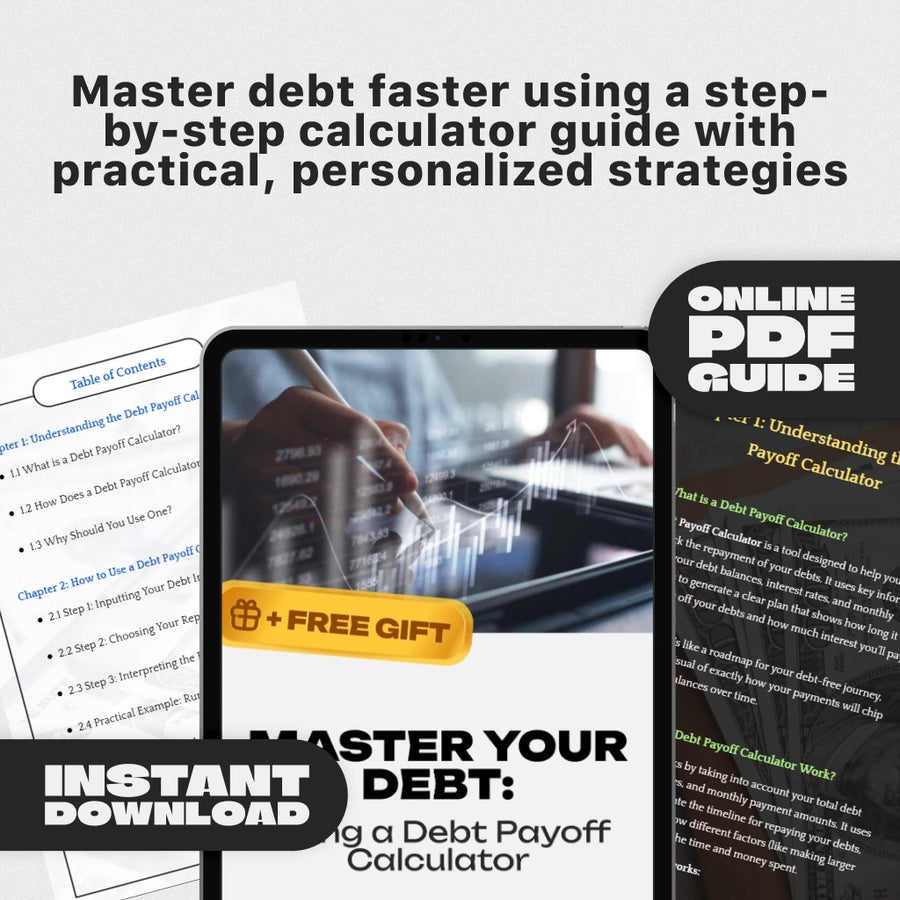 Master Your Debt: Using a Debt Payoff Calculator | Printable Financial Guide | Debt Payoff Planner | Digital Download eBook for Budgeting & Finance