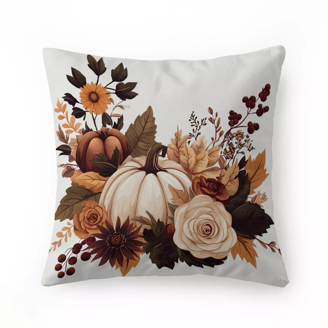 Autumn Pumpkin Throw Pillow Cover – Cozy Fall Home Décor Cushion Case