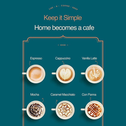 DSARD Deluxe Semi-Automatic Espresso Coffee Maker with Steam Milk Frother