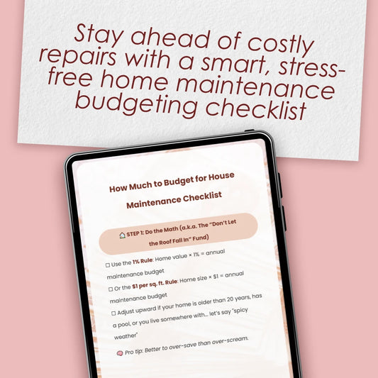 How Much to Budget for House Maintenance Checklist | Homeowner Budgeting Guide | Digital Download for Maintenance Planning