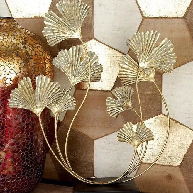 Gold Metal Leaf Sculpture