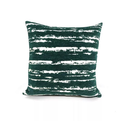 Green Abstract Striped Throw Pillow Cover 18×18 Inch – Modern Home Decor