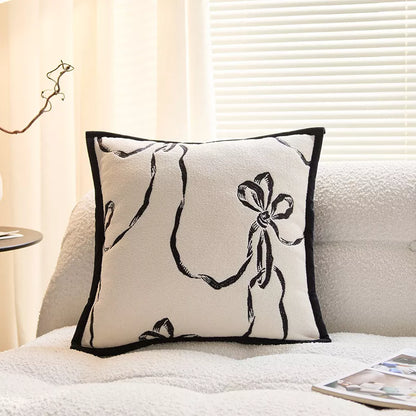 Modern Stripe Knit Throw Pillow Cover – 18x18in Soft Waist Cushion