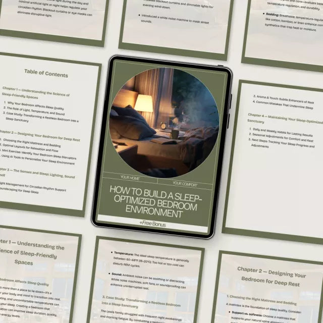 How to Build a Sleep-Optimized Bedroom Environment Guide | Sleep Optimization eBook | Bedroom Makeover for Better Rest | Digital Wellness Checklist & Guide