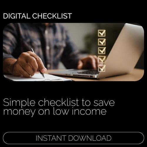 Smart Savings Checklist | How to Save Money with Low Income | Budgeting & Smart Financial Planning Digital Checklist