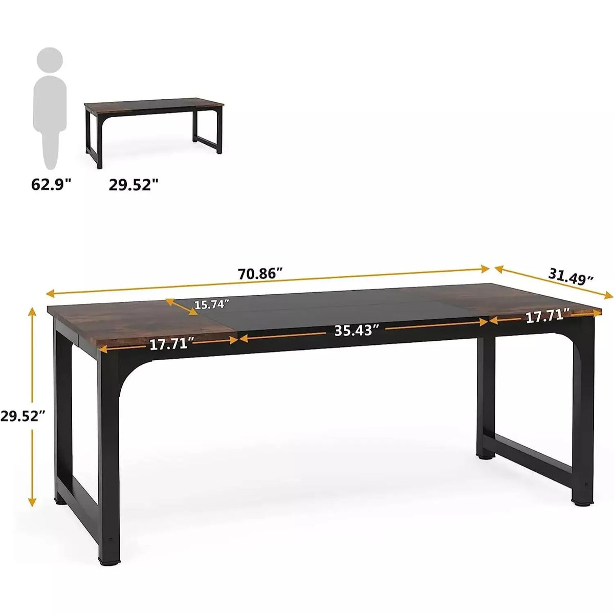 Large Modern Computer Desk for Home Office - DSARD