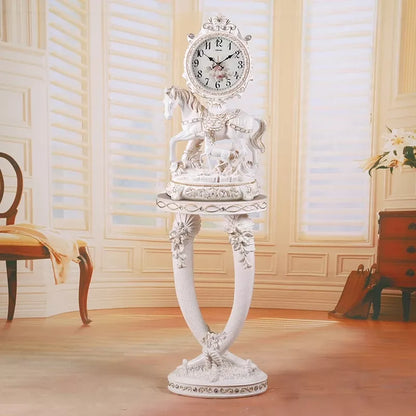 Antique European Style Resin Standing Pendulum Clock