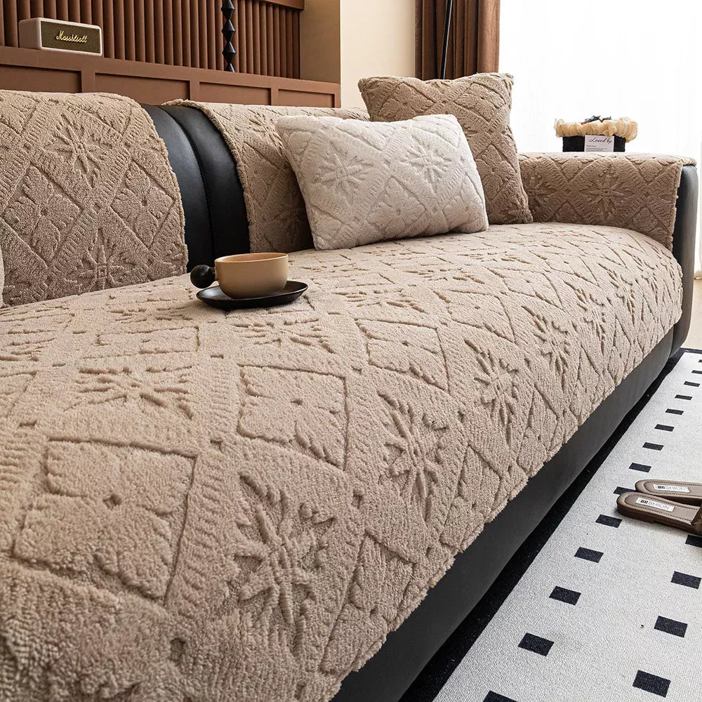 Soft Velvet Non-Slip Plush Sofa Cover