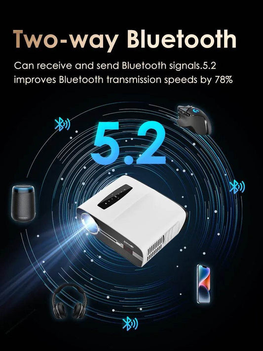 4K Android Smart TV Projector with Auto Focus, Karaoke & Daylight Brightness - DSARD