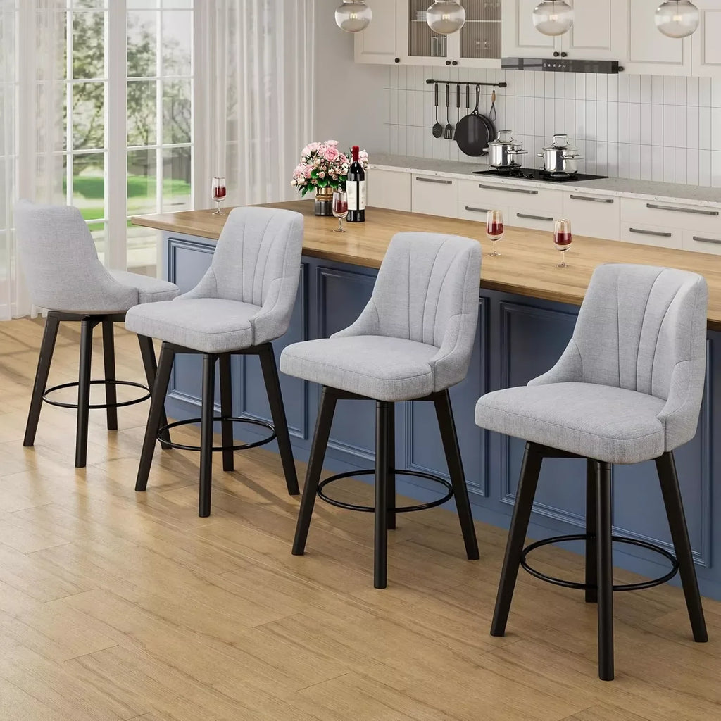 24″ Swivel Upholstered Bar Stools with Backs - DSARD - DSARD