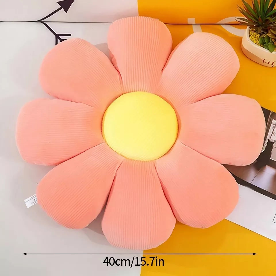 Daisy Seat Cushion Colorful Flowers Pillow Sunflower Pillow Sofa Cushion Office Flower Mat Plush Toy Thanksgiving Christmas Gift