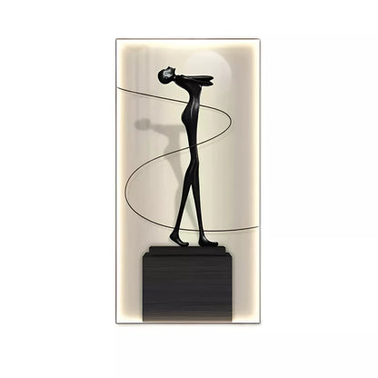 Modern Abstract LED Figure Wall Lamp – Luminous Art for Home Decor